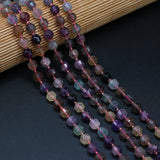 Fluorite Stone Beads Roundle Faceted for DIY Jewelry Bracelet Necklace 8mm
