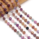 Fluorite Stone Beads Roundle Faceted for DIY Jewelry Bracelet Necklace 8mm
