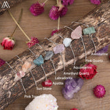 Fluorite & Amethyst Chunky Beads Bracelet Women Jewelry