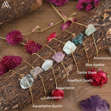 Fluorite & Amethyst Chunky Beads Bracelet Women Jewelry