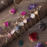 Fluorite & Amethyst Chunky Beads Bracelet Women Jewelry