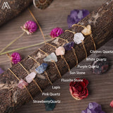 Fluorite & Amethyst Chunky Beads Bracelet Women Jewelry