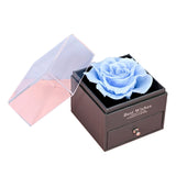 Natural Forever Rose Jewelry Box Love Necklace Preserved Flowers