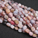 Natural Freeform Pink Opal Beads for Jewelry Making 15inch