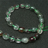 Natural Potato Green & Clear Ghost Quartzs Beads for Jewelry Making Bracelets