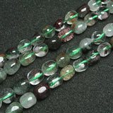 Natural Potato Green & Clear Ghost Quartzs Beads for Jewelry Making Bracelets
