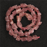 Natural Strawberry Crystal Rough Stone Beads DIY Irregular Quartz Nugget