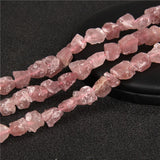Natural Strawberry Crystal Rough Stone Beads DIY Irregular Quartz Nugget