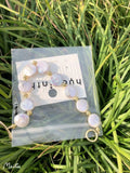 Fresh Button Pearl Bracelet w/ ECO Brass Beads & 14kGold Clasp