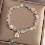 Ocean Wind Beaded Crystal Bracelet Single Ring Women's Jewelry