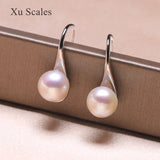 Cherry Pink Freshwater Pearl Earrings with S925 Sterling Silver Hooks