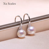 Cherry Pink Freshwater Pearl Earrings with S925 Sterling Silver Hooks