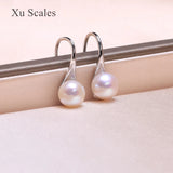 Cherry Pink Freshwater Pearl Earrings with S925 Sterling Silver Hooks