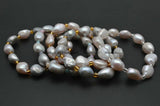 Baroque Oval Pearl Beads Elastic Line Stretch Bracelet