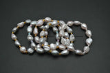Baroque Oval Pearl Beads Elastic Line Stretch Bracelet