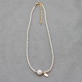 Baroque Pearl Necklace Crystal Glass Beads Choker Pendant