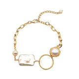 Freshwater Baroque Pearls Bracelet for Wedding Party, Adjustable Jewelry