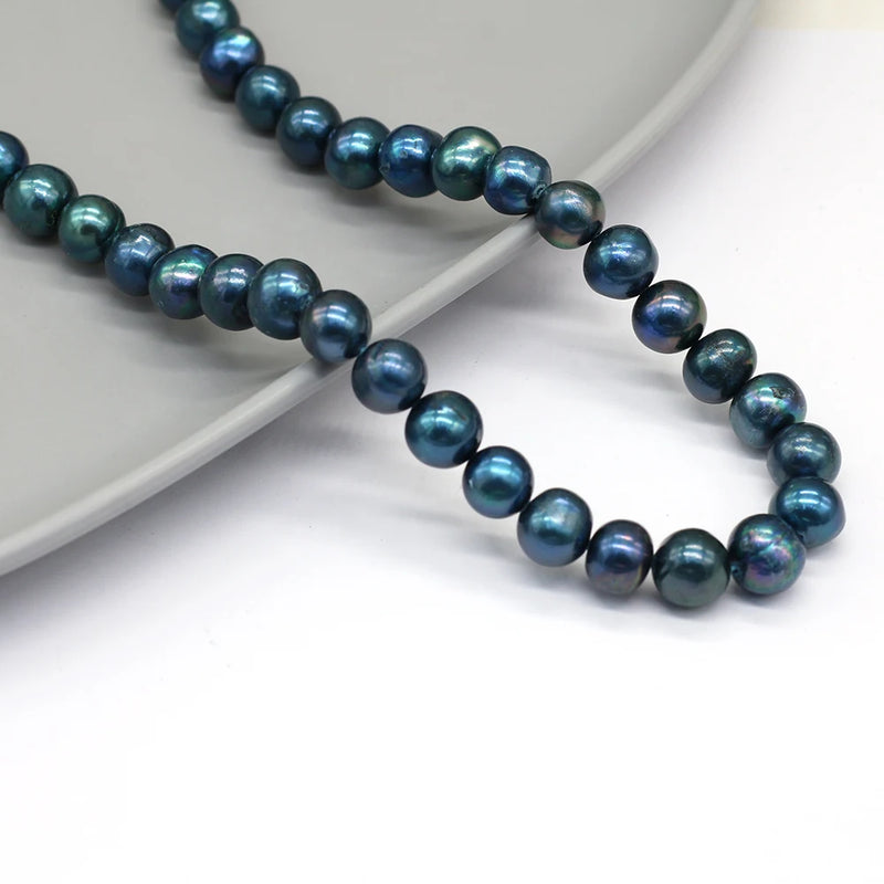 9-10mm Fresh Water Pearl Beads Round Shape 36cm DIY Jewelry Making