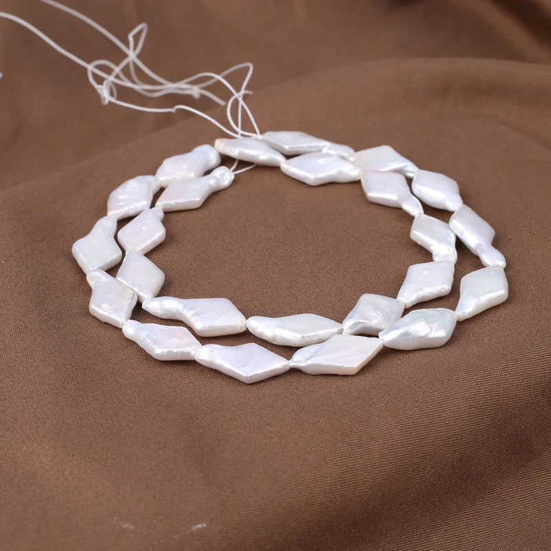 Natural Fresh Water Pearl Beads Irregular Diamond Loose Beaded