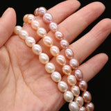 Freshwater Pearl Beads 8-9mm Rice Shape DIY Jewelry Making