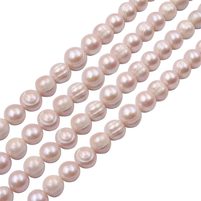Lavender Fresh Water Pearl Beads Strand 11-12mm Round Shape