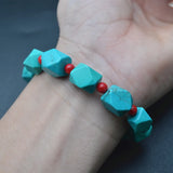 Freshwater Pearl Turquoise Beads Stretch Bracelet