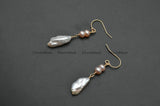 Freshwater Pearl Irregular Bead Dangle Earrings Party Jewelry