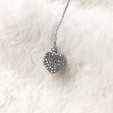 Fresh Water Pearl Necklace 925 Sterling Silver Heart Cubic Zircon Jewelry