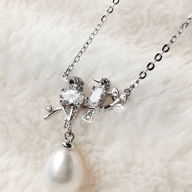 Freshwater Pearl Necklace 925 Sterling Silver Style