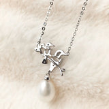 Freshwater Pearl Necklace 925 Sterling Silver Style