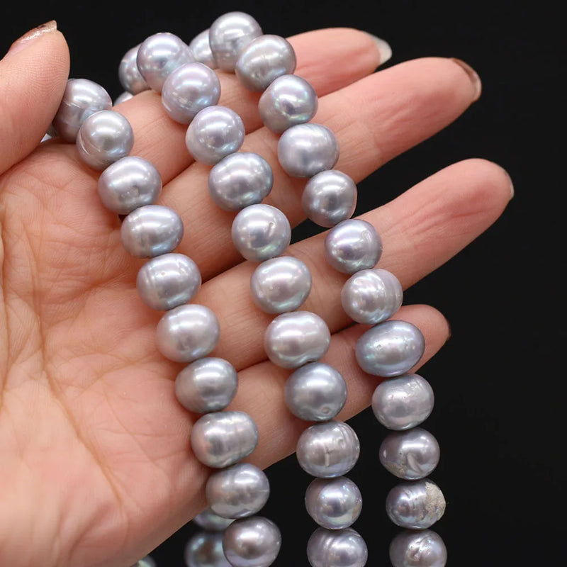 Freshwater Gray Pearl Beads 10-11mm DIY Jewelry Making Accessories
