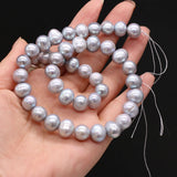 Freshwater Gray Pearl Beads 10-11mm DIY Jewelry Making Accessories