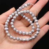 Fresh Water Pearl Gray Beads 6-7mm DIY Jewelry Making