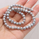 Fresh Water Pearl Gray Beads 6-7mm DIY Jewelry Making