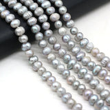 Fresh Water Pearl Gray Beads 6-7mm DIY Jewelry Making