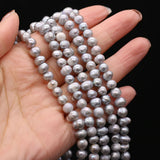 Fresh Water Pearl Gray Beads 6-7mm DIY Jewelry Making