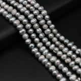 Fresh Water Pearl Gray Beads 6-7mm DIY Jewelry Making