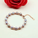 Freshwater Pearl Bracelet - 7mm Beaded Bracelet for Women