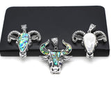 Natural Freshwater Shell Pendant Bullhead Charms for Jewelry Making