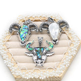 Natural Freshwater Shell Pendant Bullhead Charms for Jewelry Making