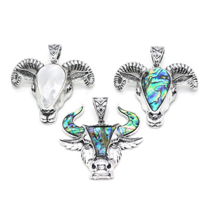Natural Freshwater Shell Pendant Bullhead Charms for Jewelry Making
