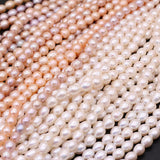 Natural Freshwater Pearl Top Rice Beads for DIY Jewelry Making