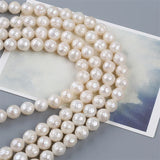 Faceted Round Pearl Strand for Jewelry Making