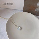 Baroque Pearl Pendant Necklace S925 Sterling Silver Jewelry