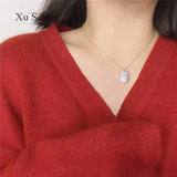 Baroque Pearl Pendant Necklace S925 Sterling Silver Jewelry