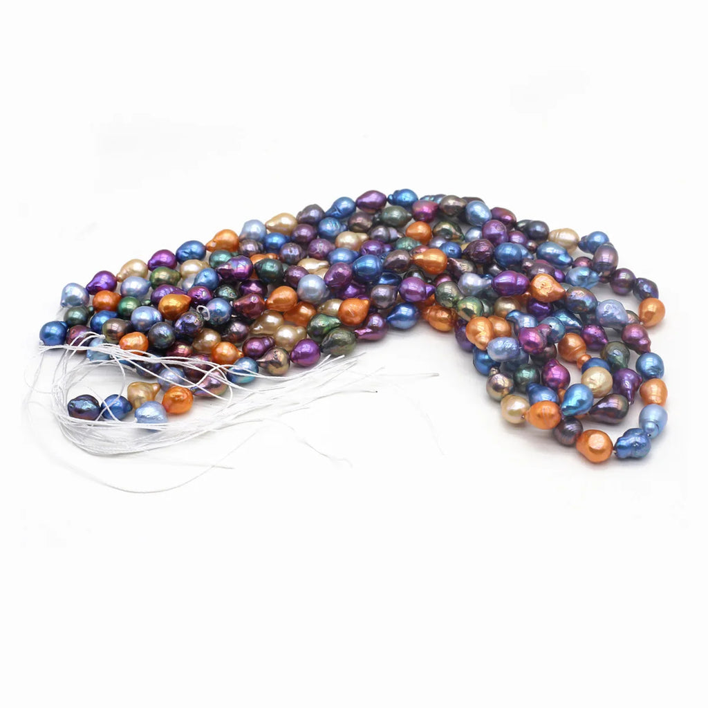 Baroque Pearl Beads Multicolor Plated for Jewelry Making