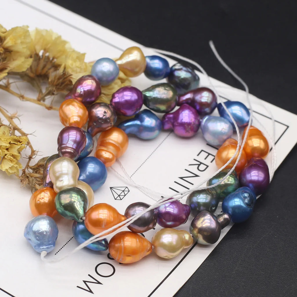 Baroque Pearl Beads Multicolor Plated for Jewelry Making