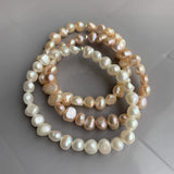 Baroque Pearl Bracelets 925 Sterling Silver Beads Jewelry Gift