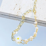 Baroque Pearl Bracelet Chrysanthemum Beads Adjustable Girls Jewelry