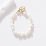 Baroque Pearl Bracelet Women Wedding Party Gift 14k Real Eco Brass Clasp
